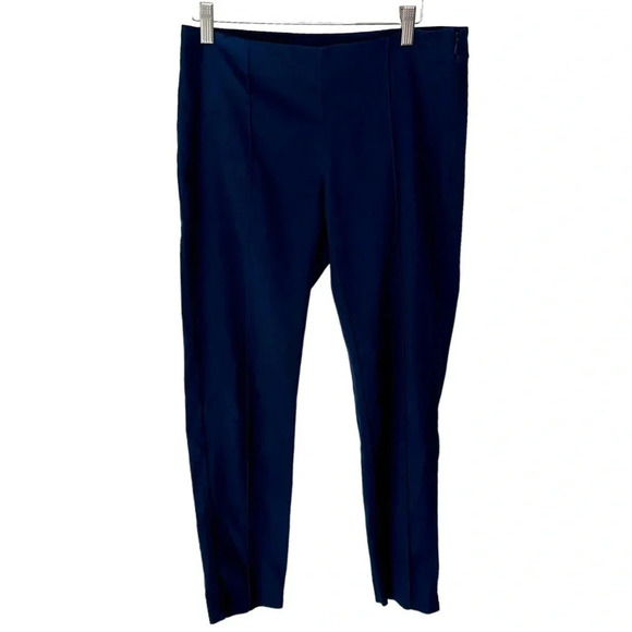 Brooks Brothers Natalie Fit size 2 navy cotton spandex pants with side zipper - Picture 1 of 6